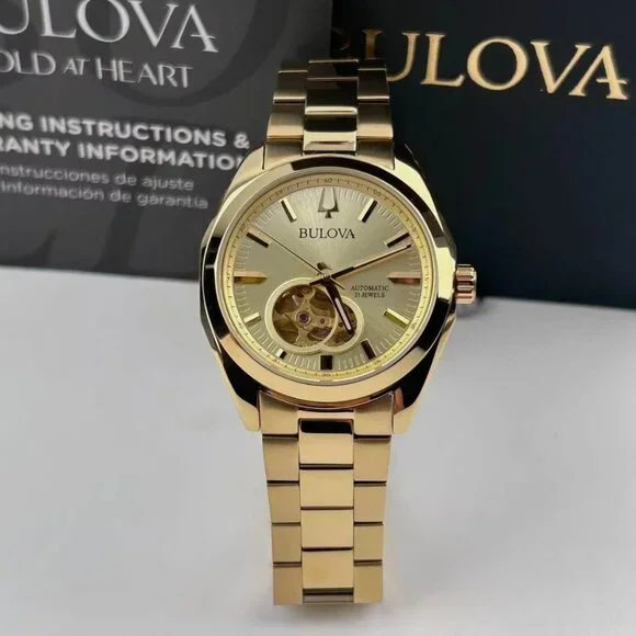 Bulova Surveyor Gold 39mm Tone Stainless Steel Men's Automatic Watch